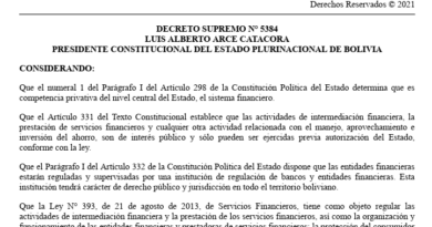Bolivia aprobó decreto de regulación para que las fintech operen dentro de un marco legal Bolivia aprobó decreto de regulación para que las fintech operen dentro de un marco legal