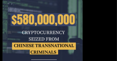 DOJ de EEUU incautó y congeló 580 millones de dólares en criptoactivos de “criminales transnacionales chinos”